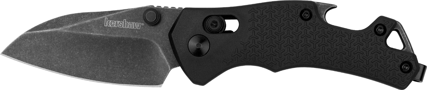 Kershaw 8337 Craze EDC 2.35" Folding Reverse Tanto Plain Blackwash 8Cr13MoV SS Blade, Black Textured GFN Handle 3 Kershaw 8337 Craze EDC 2.35" Folding Reverse Tanto Plain Blackwash 8Cr13MoV SS Blade, Black Textured GFN Handle