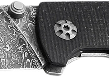 Boker 111103DAM Tiger-Damast  Pocket 3.35" Damascus Blade Micarta Handle