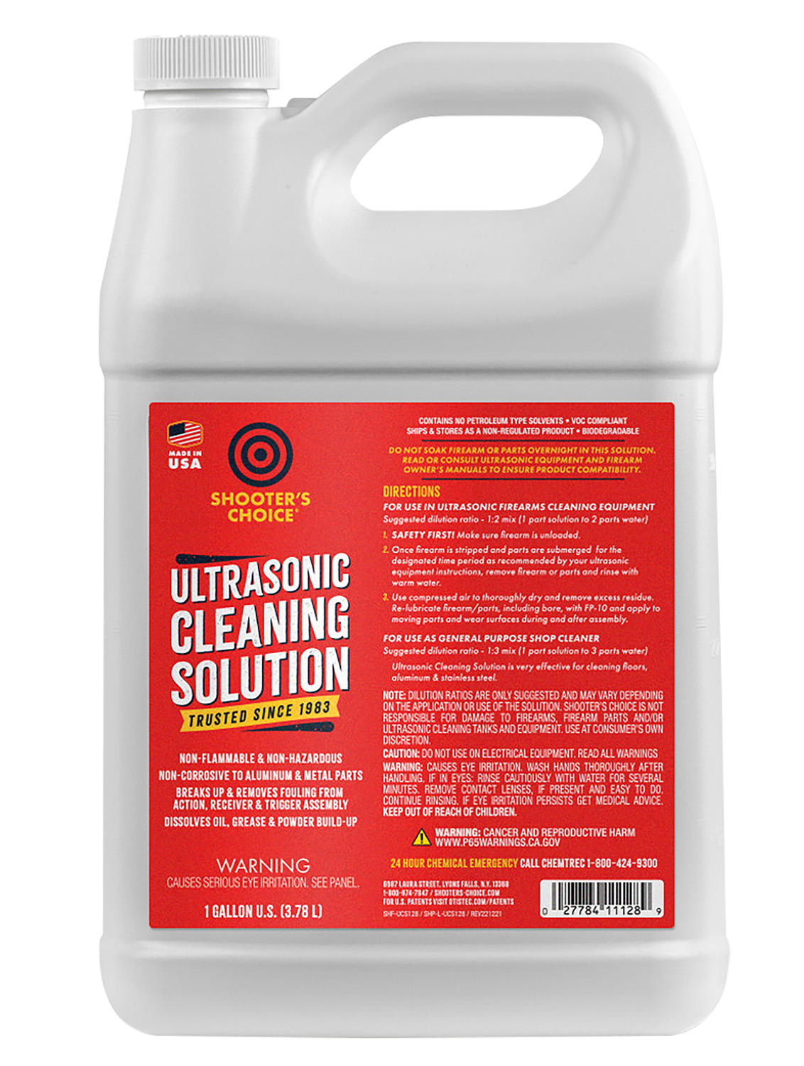 Shooters Choice SHFUCS128 Ultrasonic Cleaning Solution 1 Gallon Bottle 3 Shooters Choice SHFUCS128 Ultrasonic Cleaning Solution 1 Gallon Bottle