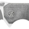 Sig Sauer Knives VA9SBT Validus 3.78" Folding Modified Tanto Plain Dark Acid Stonewash/Satin M390 Steel Blade, 4.76" Salt & Pepper Canvas Micarta Handle 2 178308