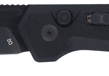 CobraTec Knives CTNAJBLK Naja  3.50" Folding Plain Black Powder Coated D2 Steel Blade, 4.75" Black G10 Scales Handle