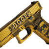 Glock PA455S204NDGE G45 Gen5 9mm Luger 17+1 4.02" Black GMB Barrel, Glamour Glock Gold Cerakote Serrated Steel Slide w/D.O.G.E., Glamour Glock Gold Cerakote Polymer Frame w/Trump & Elon 2 179184