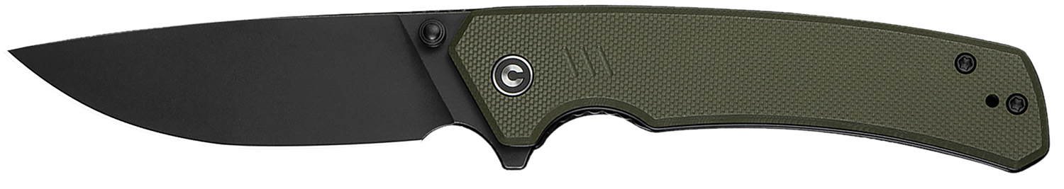 Civivi Knives C24012-2 Merit 3.28" Folding Drop Point Plain Black Stonewashed 14C28N Steel Blade, OD Green Textured G10 Handle 3 Civivi Knives C24012-2 Merit 3.28" Folding Drop Point Plain Black Stonewashed 14C28N Steel Blade, OD Green Textured G10 Handle