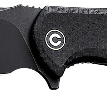Civivi Knives C803G Praxis  3.75" Folding Plain Black Stonewashed 9Cr18MoV SS Blade, Black Textured Micarta Handle