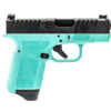 Gforce Arms GF932512RB Rapture Sub-Compact Frame 9mm Luger 12+1 3.25" Black Barrel, Black Cerakote Steel Optic Cut/Serrated Slide, Robin Egg Blue Cerakote Polymer Frame, Shield RMSc/RMR Footprint 1 180947 3