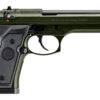Beretta USA J92F300GR10 92FS Full Size Frame 9mm Luger 10+1 4.90" Black Steel Barrel, OD Green Cerakote Serrated Slide, OD Green Cerakote Aluminum Frame w/Beavertail, Black Textured Grip 1 182721