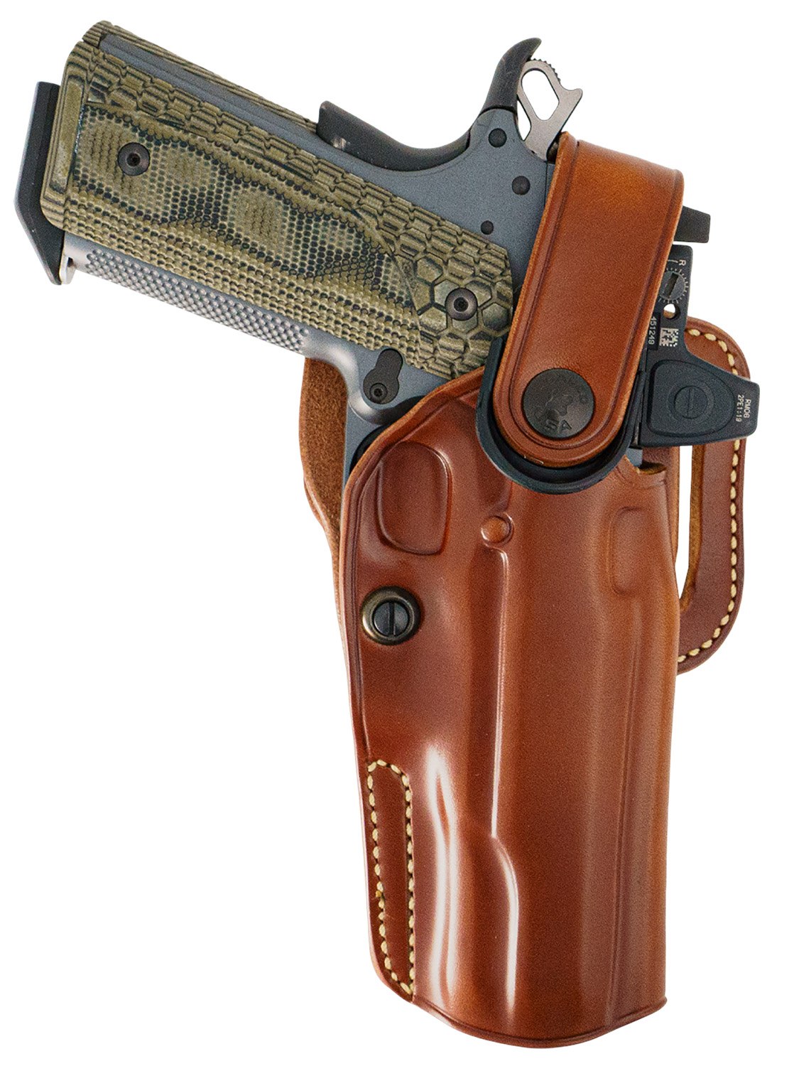 Galco APO212R APO Strongside/Crossdraw OWB Tan Steerhide Fits Kimber 1911 5" Right Hand 3 Galco APO212R APO Strongside/Crossdraw OWB Tan Steerhide Fits Kimber 1911 5" Right Hand