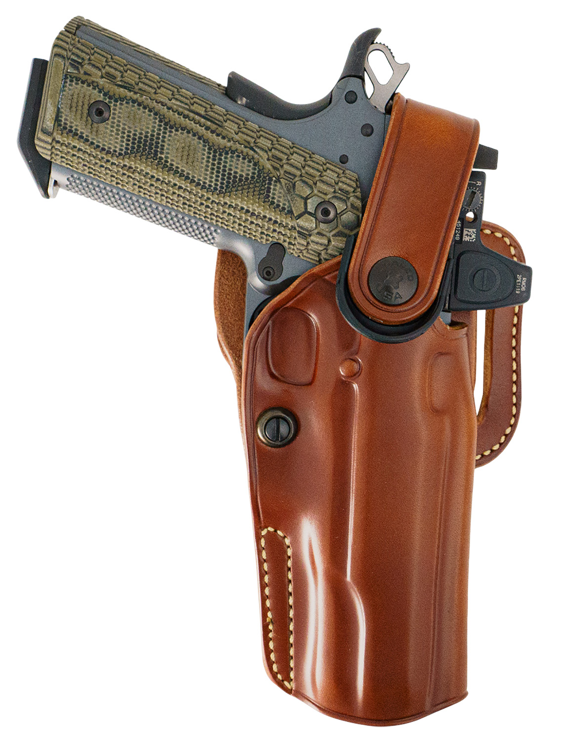 Galco APO224R APO Strongside/Crossdraw OWB Tan Steerhide Fits Glock 17 Gen1-5 Belt Holster Mount Right Hand 3 Galco APO224R APO Strongside/Crossdraw OWB Tan Steerhide Fits Glock 17 Gen1-5 Belt Holster Mount Right Hand