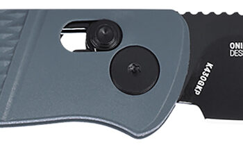 CRKT K430GKP Counterpart  EDC 3.38" Folding Drop Point Plain Black Oxide 12C27 Sandvik SS Blade, Gray Textured GRN Handle