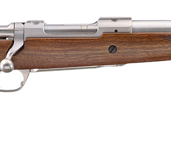 Ruger 67107 Hawkeye Hunter 358 Win 4+1 16.60" Satin Threaded Barrel, Satin Stainless Steel Receiver w/Integral Scope Mount, American Walnut Fixed Stock, Right Hand