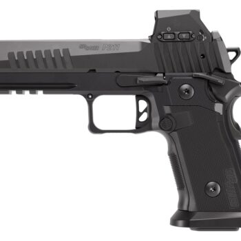 Sig Sauer 211F9GT5RXSL P211 GT5 w/Optic Full Size 9mm Luger 21+1 5" Black Barrel, Black Nitron Stainless Steel Serrated w/Optic Slide & Frame w/Beavertail & Picatinny Rail, G10 Grip Panels, Sig ROMEO-
