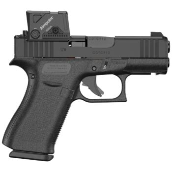 Glock PX4350B03FRMOS8A4 G43X MOS8 w/Aimpoint 9mm Luger 15+1 3.41" Black GMB Barrel, Black Steel Serrated w/Optic Slide, Black Polymer Frame w/Accessory Rail, Aimpoint COA 3.5 MOA Red Dot, Ambidextrous