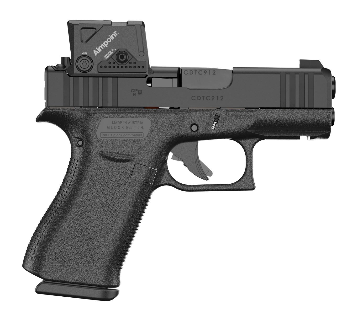 Glock PX4350B03FRMOS8A4 G43X MOS8 w/Aimpoint 9mm Luger 15+1 3.41" Black GMB Barrel, Black Steel Serrated w/Optic Slide, Black Polymer Frame w/Accessory Rail, Aimpoint COA 3.5 MOA Red Dot, Ambidextrous 3 Glock PX4350B03FRMOS8A4 G43X MOS8 w/Aimpoint 9mm Luger 15+1 3.41" Black GMB Barrel, Black Steel Serrated w/Optic Slide, Black Polymer Frame w/Accessory Rail, Aimpoint COA 3.5 MOA Red Dot, Ambidextrous
