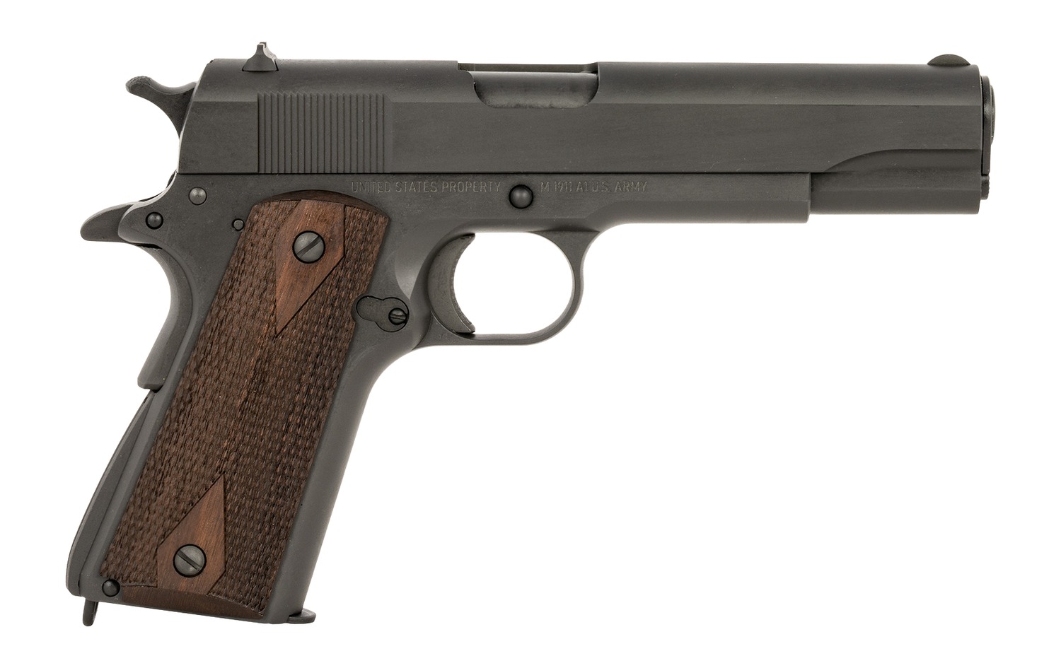 Tisas Arms 10100539 1911 A1 U.S. Army 45 ACP 7+1 5.02" Manganese Phosphate Coated Carbon Steel Serrated Slide & Frame, Walnut Grip 3 Tisas Arms 10100539 1911 A1 U.S. Army 45 ACP 7+1 5.02" Manganese Phosphate Coated Carbon Steel Serrated Slide & Frame, Walnut Grip