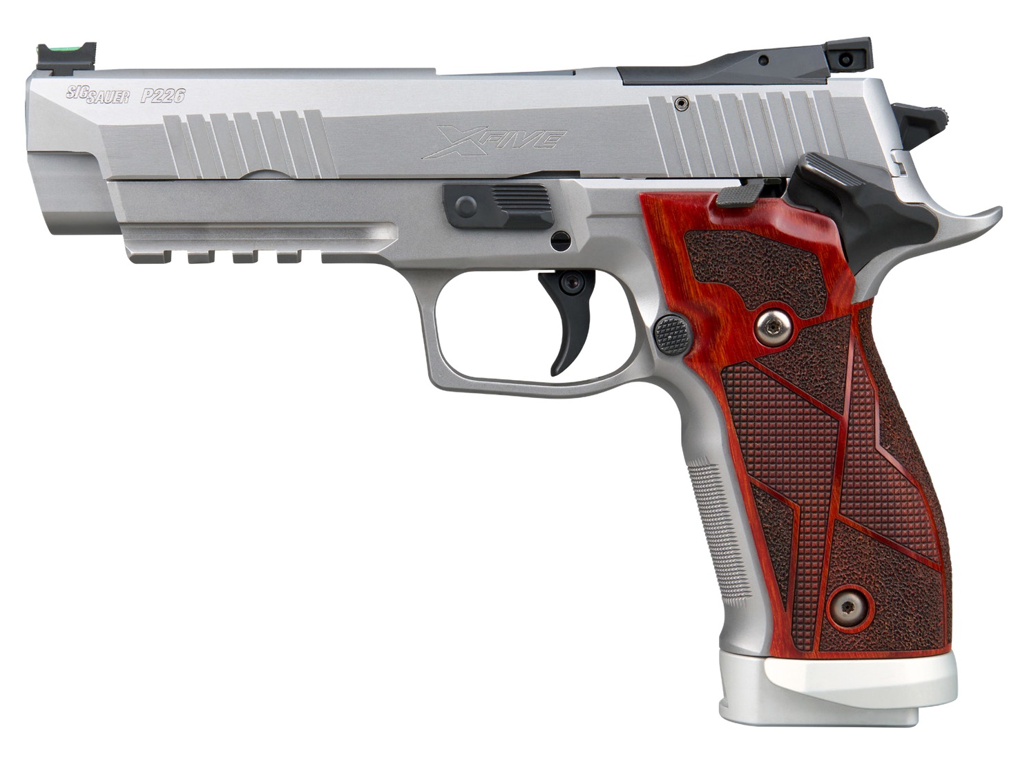 Sig Sauer 226X59XTMSAO10 P226 XFive Classic Full Size 9mm Luger 20+1 5" Bull Barrel, Stainless Steel Optic Ready/Serrated Slide & Frame w/Beavertail & Picatinny Rail, Hogue Cocobolo Grip, SIG-LOC Foot 3 Sig Sauer 226X59XTMSAO10 P226 XFive Classic Full Size 9mm Luger 20+1 5" Bull Barrel, Stainless Steel Optic Ready/Serrated Slide & Frame w/Beavertail & Picatinny Rail, Hogue Cocobolo Grip, SIG-LOC Foot