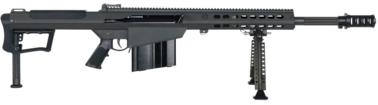 Barrett 20183 M107A1 50 BMG 10+1 20" Fluted Barrel, Picatinny Rail Receiver, M-LOK Handguard, QD BiPod Forend, Black Polymer Grip 3 Barrett 20183 M107A1 50 BMG 10+1 20" Fluted Barrel, Picatinny Rail Receiver, M-LOK Handguard, QD BiPod Forend, Black Polymer Grip