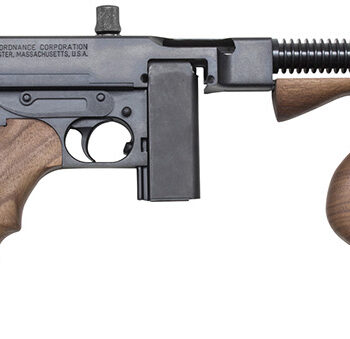 Thompson T110S 1927A-1 Deluxe 45 ACP Caliber with 16.50" Barrel, 10+1 Capacity (Stick), Blued Metal Finish, American Walnut Stock Wood Grip Right Hand