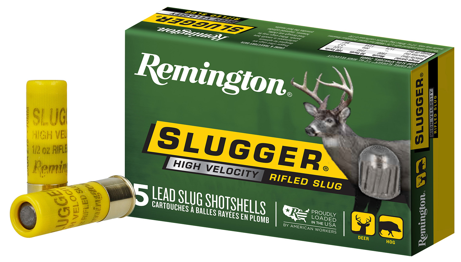 Remington Ammunition 28608 Slugger High Velocity 20 Gauge 2.75" 1/2 oz Rifled Slug Shot 5 Per Box/ 50 Cs 3 Remington Ammunition 28608 Slugger High Velocity 20 Gauge 2.75" 1/2 oz Rifled Slug Shot 5 Per Box/ 50 Cs