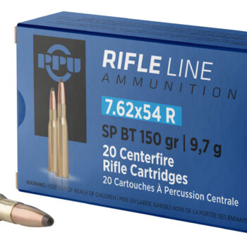PPU PP76254S Metric Rifle  7.62x54mmR 150gr Soft Point Boat Tail 20 Per Box/10 Case