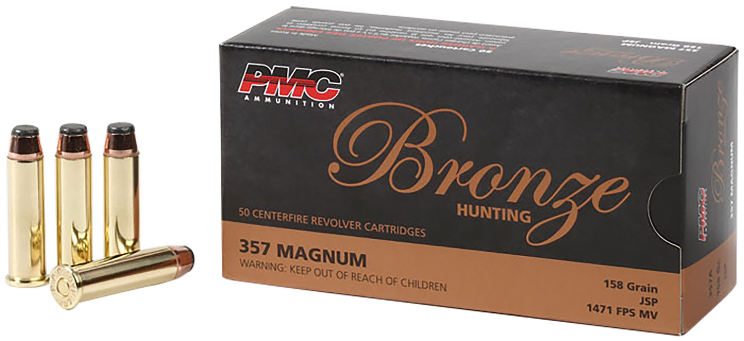 PMC 357A Bronze 357Mag 158gr Jacketed Soft Point 50 Per Box/20 Case 3 PMC 357A Bronze 357Mag 158gr Jacketed Soft Point 50 Per Box/20 Case