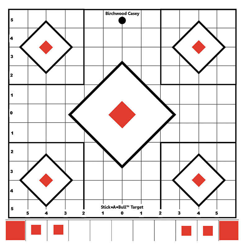 Birchwood Casey 33922 Stick-A-Bull Sight-In Self-Adhesive Paper White/Red 12" 5-Diamond 5 Pack 3 Birchwood Casey 33922 Stick-A-Bull Sight-In Self-Adhesive Paper White/Red 12" 5-Diamond 5 Pack