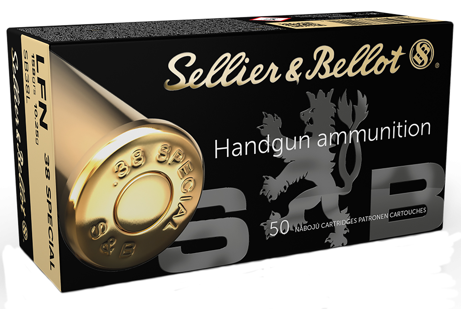 Sellier & Bellot SB38L Handgun 38Special 158gr Lead Flat Nose 50 Per Box/20 Case 3 Sellier & Bellot SB38L Handgun 38Special 158gr Lead Flat Nose 50 Per Box/20 Case