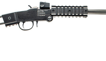 Chiappa Firearms 500110 Little Badger  Full Size 22 WMR 1 Shot, 16.50" Black Cerakote Steel Threaded Barrel, Black Cerakote Quad Picatinny Receiver, Black Cerakote Underfolding Wire Frame Stock, Right