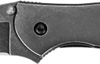 Kershaw 1660BLKW Leek  3" Folding Drop Point Plain Black DLC 14C28N Steel Blade Blackwash 410 Stainless Steel Handle Includes Pocket Clip