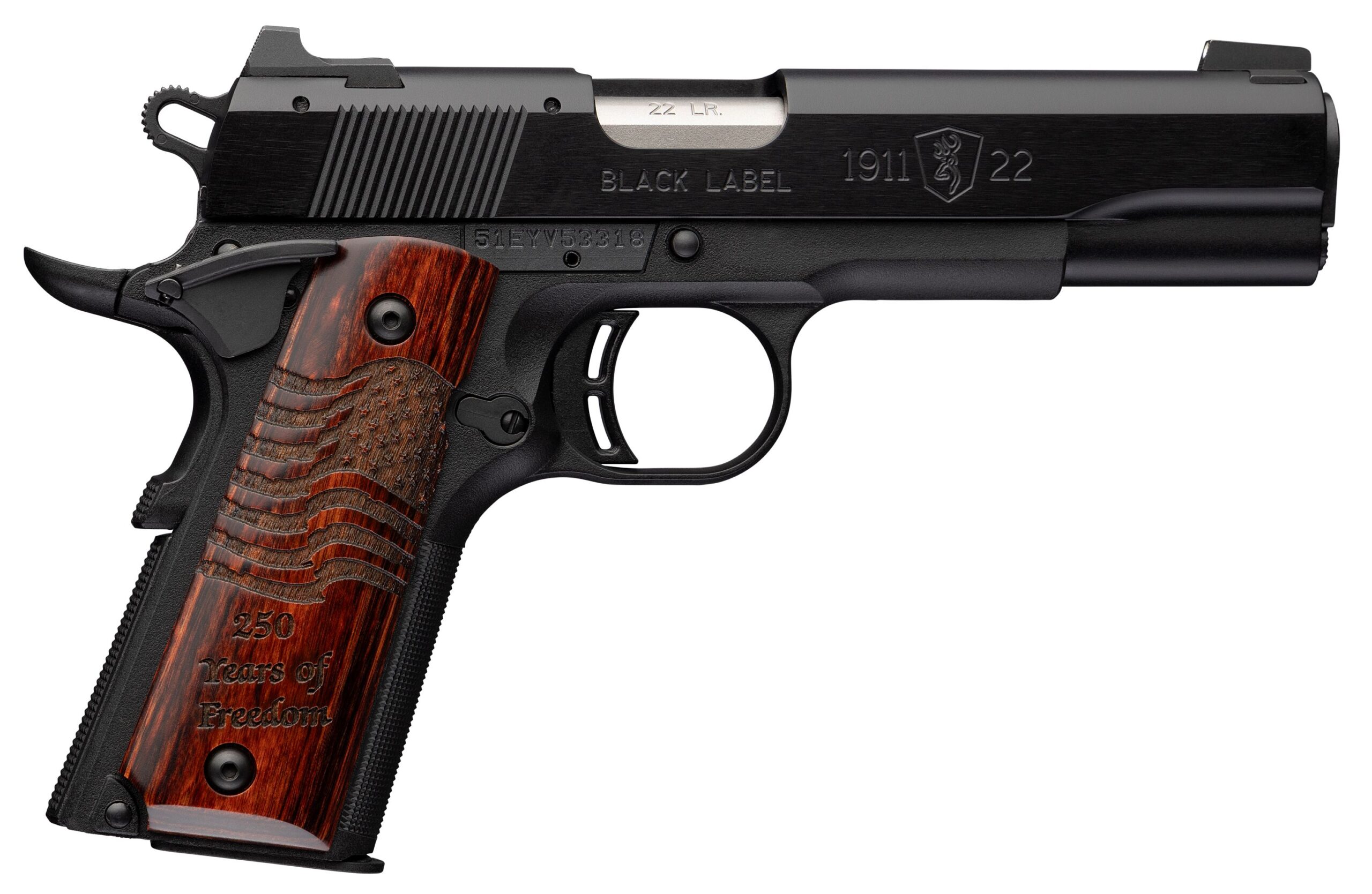 BRO 1911-22 BLACK LABEL MEDALLION 250 22LR 4.25 3 BRO 1911-22 BLACK LABEL MEDALLION 250 22LR 4.25