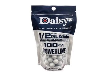 DAISY 1/2" GLASS SLINGSHT AMMO 100CT