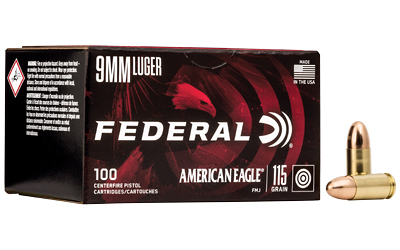 FED AM EAGLE 9MM 115GR FMJ 100/500 3 FED AM EAGLE 9MM 115GR FMJ 100/500