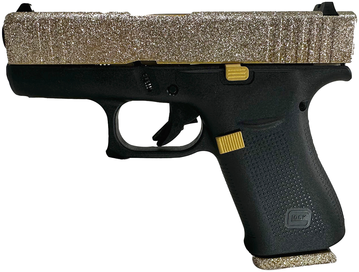 GLOCK 43X 9MM GLITTER GUNZ MIDAS 3 GLOCK 43X 9MM GLITTER GUNZ MIDAS