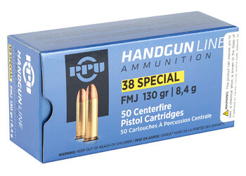 Alternative view of PPU 38SPL FMJ 130GR 50/500