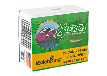 Alternative view of SIERRA MATCHKING .224 80GR 500CT