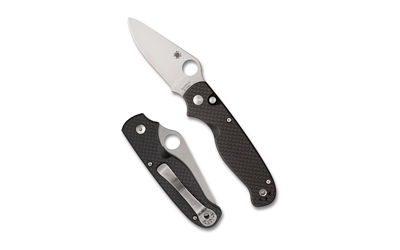 SPYDERCO BUTTONUP CF PE 3.27" BK/SLV 2 SPYDERCO BUTTONUP CF PE 3.27" BK/SLV