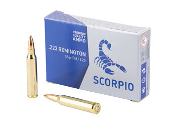SCORPIO AMMO 223REM 55GR FMJ 20/1000