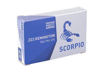 Alternative view of SCORPIO AMMO 223REM 55GR FMJ 20/1000