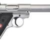 Ruger 40126 Mark IV Target 22 LR 10+1 5.50" Satin Threaded Bull Barrel, Drilled & Tapped Receiver, Satin Stainless Steel Frame, Black Checkered Polymer Grip, Right Hand 2 100057