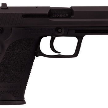 HK 81000326 USP V7 LEM 45 ACP Caliber with 4.41" Barrel, 12+1 Capacity, Overall Black Finish, Serrated Trigger Guard Frame, Serrated Steel Slide &  Polymer Grip Includes 2 Mags