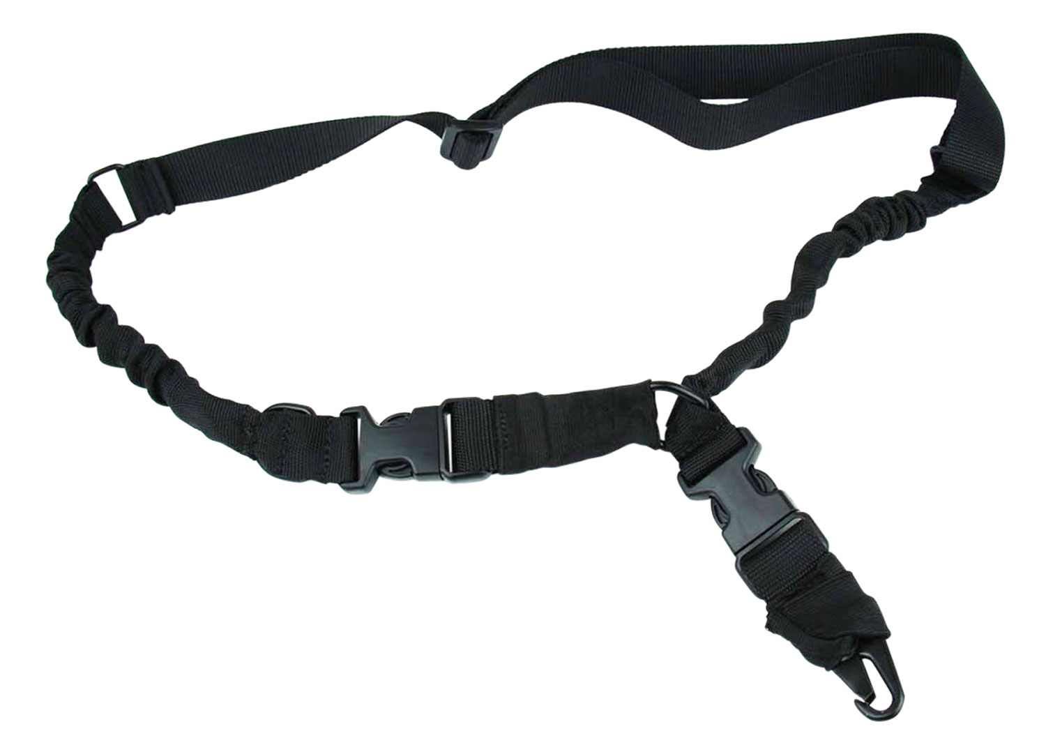 TacFire SL003B 2 To 1 Point Sling Black Nylon 30"-40" OAL Adjustable Double Bungee Rifle 3 TacFire SL003B 2 To 1 Point Sling Black Nylon 30"-40" OAL Adjustable Double Bungee Rifle