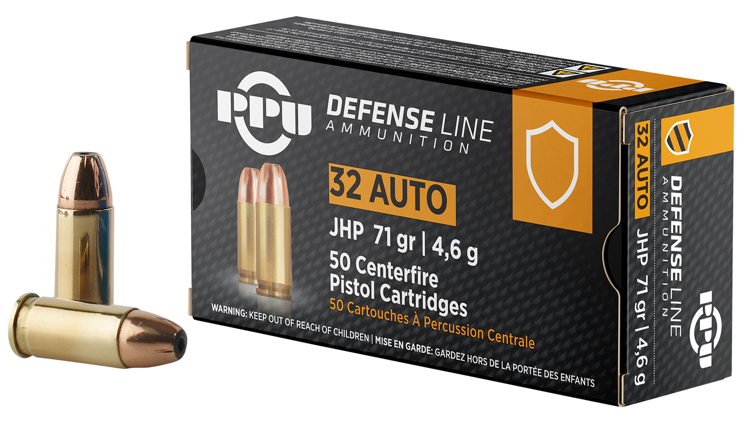 PPU PPD32A Defense 32ACP 71gr Jacketed Hollow Point 50 Per Box/20 Case 3 PPU PPD32A Defense 32ACP 71gr Jacketed Hollow Point 50 Per Box/20 Case