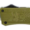 CobraTec Knives MODCTK1MDNS CTK-1 Medium 3" OTF Drop Point Plain D2 Steel Blade/OD Green Aluminum Handle Features Glass Breaker Includes Pocket Clip 2 112494