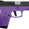 Taurus 1-G2S931DP G2S Compact Frame 9mm Luger 7+1 3.26" Matte Stainless Steel Barrel, Matte Black Serrated Alloy Steel Slide, Dark Purple Polymer Frame w/Picatinny Rail & Polymer Grip, Right Hand 1 112684
