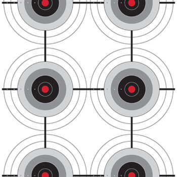 Birchwood Casey 37038 EZE-Scorer  6-Bullseye Paper Target 23" x 35" 100 Per Pack