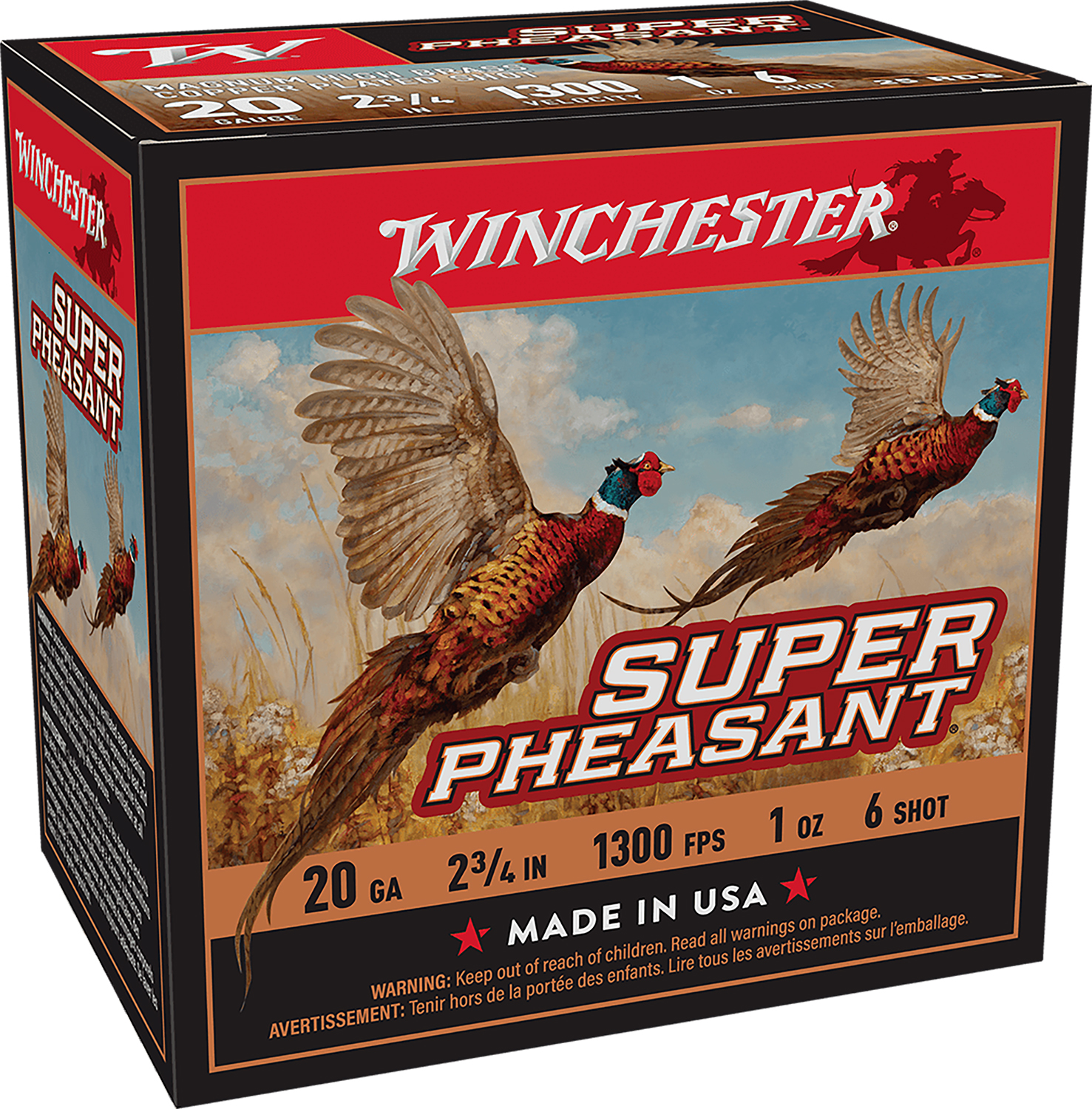 Winchester Ammo X20PH6 Super Pheasant Magnum High Brass 20Gauge 2.75" 1oz 6Shot 25 Per Box/10 Case 2 Winchester Ammo X20PH6 Super Pheasant Magnum High Brass 20Gauge 2.75" 1oz 6Shot 25 Per Box/10 Case