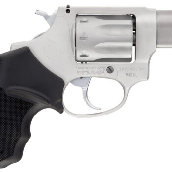 Taurus 2942029UL 942 Ultra-Lite 22 LR 8rd 2" Matte Stainless Finish Barrel, Matte Stainless Finish Cylinder, Stainless Anodized Finish Aluminum Frame & Finger Grooved Black Polymer Grip