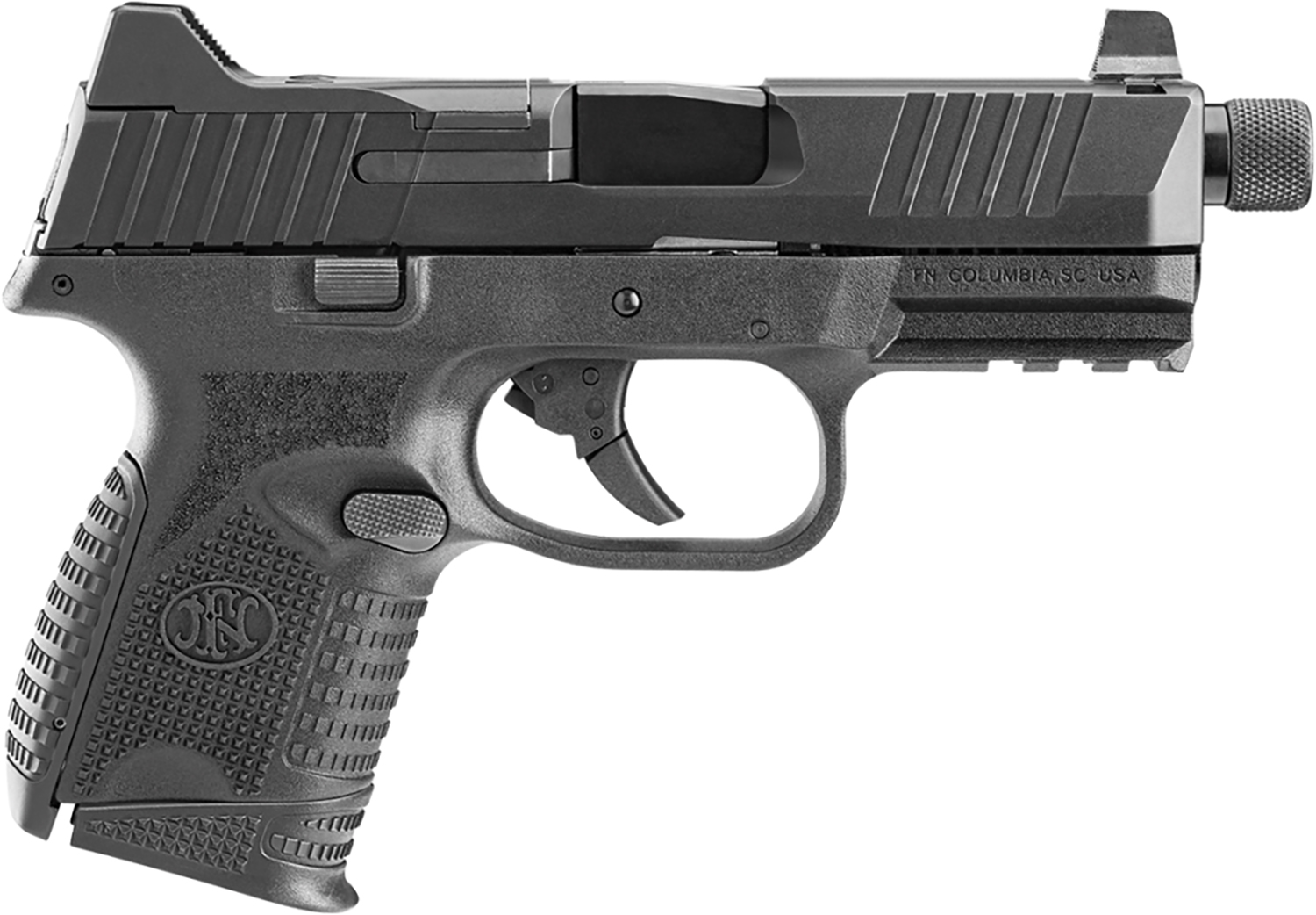 FN 66100783 509CT Compact 9mm Luger 10+1, 4.32" Black Steel Threaded Barrel, Black PVD Optic Cut/Serrated Stainless Steel Slide, Black Polymer Frame w/Picatinny Rail, Ambidextrous 3 FN 66100783 509CT Compact 9mm Luger 10+1, 4.32" Black Steel Threaded Barrel, Black PVD Optic Cut/Serrated Stainless Steel Slide, Black Polymer Frame w/Picatinny Rail, Ambidextrous