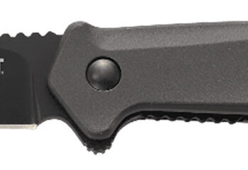 CRKT K500GKP Helical  3.52" Folding Tanto Plain Black Oxide D2 Steel Blade/ Black Aluminum Handle Includes Pocket Clip