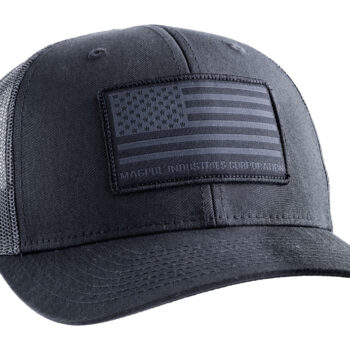 Magpul MAG1215-001 Standard  Black Adjustable Snapback OSFA Structured Woven American Flag Patch