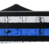 Templar Knife MBTB231 Gen II Back The Blue Slim 3.43" OTF Tanto Plain Black Oxide Stonewashed 440C SS Blade, 5.05" 4.31" Black & White w/Blue Line Aluminum Handle, Glass Breaker 1 142558